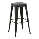 Stol bari Utopia pakoworld metal i zi mat 42x42x76cm