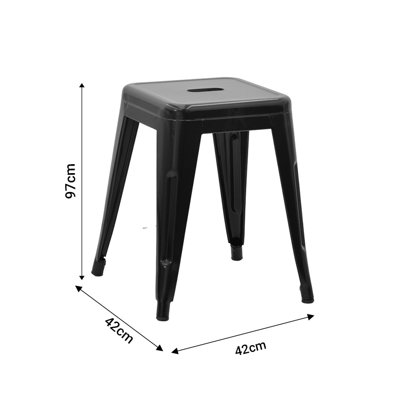 Stol Utopia pakoworld metal i zi mat 30x30x45cm