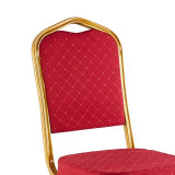 Karrige konferencash e palosshme Hilton pakoworld pëlhurë e kuqe-metal i artë 45x51x96cm