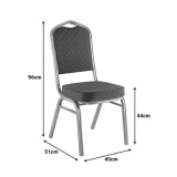 Karrige konferencash e palosshme Hilton pakoworld pëlhurë e kuqe-metal i artë 45x51x96cm