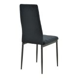 Karrige Parker pakoworld kadife në nuancë të zezë me këmbë metalike të zezë 39.5x48x95cm