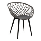 Fotel Ezra pakoworld pp antracit-këmbë metalike e zezë 62.5x56x82cm