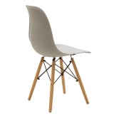 Karrige Julita pakoworld PP gri-këmbë natyrale 46x50x82cm