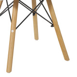 Tavolinë për fëmijë Natali pakoworld MDF e bardhë dhe dru ahu natyral 60x60x51cm