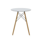 Set tavoline ngrënieje Julita-Gaston me 3 pakoworld MDF dhe dru ahu në nuancë gri-bardhë-natyrale Φ60x73cm
