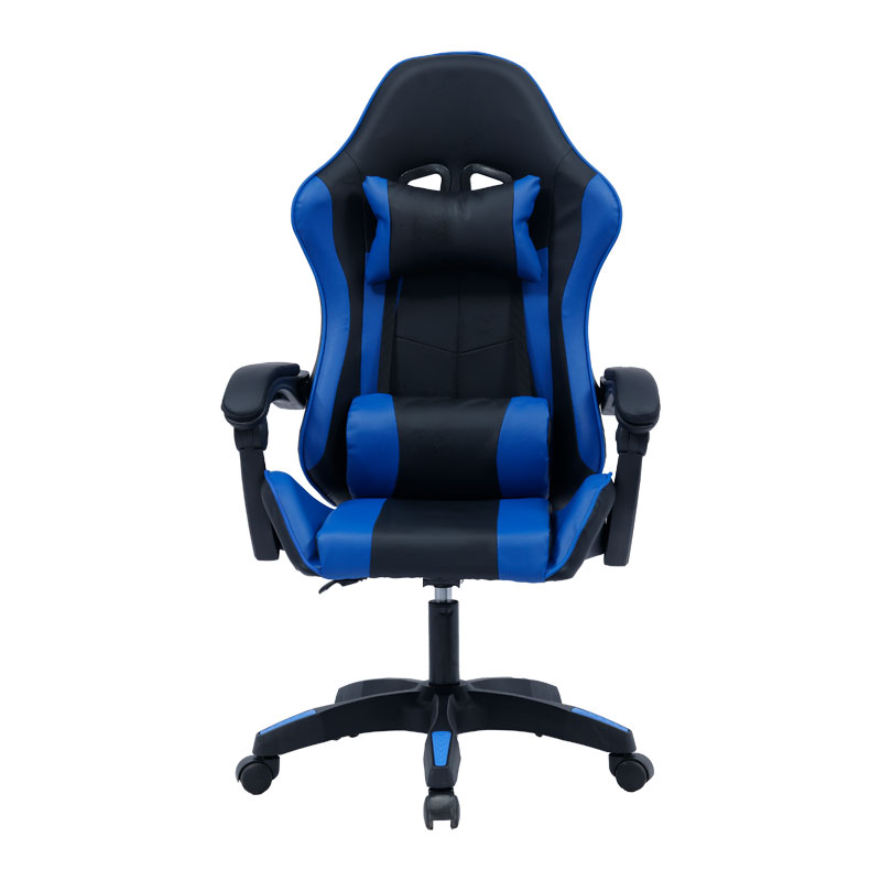 Karrige zyre lojërash William pakoworld PU i zi-blu
