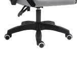 Karrige zyre lojërash Gline pakoworld pëlhurë e zezë-gri pp e zezë 60x59x118cm