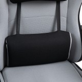 Karrige zyre lojërash Gline pakoworld pëlhurë e zezë-gri pp e zezë 60x59x118cm