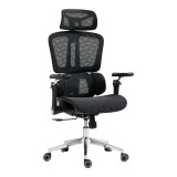Karrige pune menaxheri Jeffer pakoworld rrjetë në ngjyrë të zezë 67x62x115-125cm