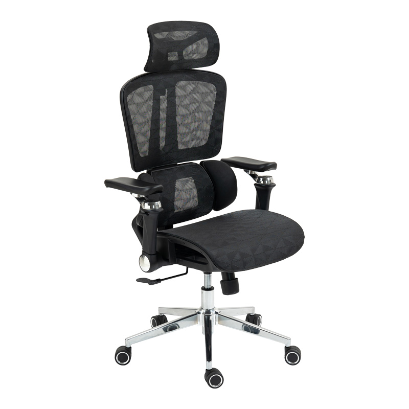Karrige pune menaxheri Jeffer pakoworld rrjetë në ngjyrë të zezë 67x62x115-125cm