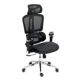 Karrige pune menaxheri Jeffer pakoworld rrjetë në ngjyrë të zezë 67x62x115-125cm