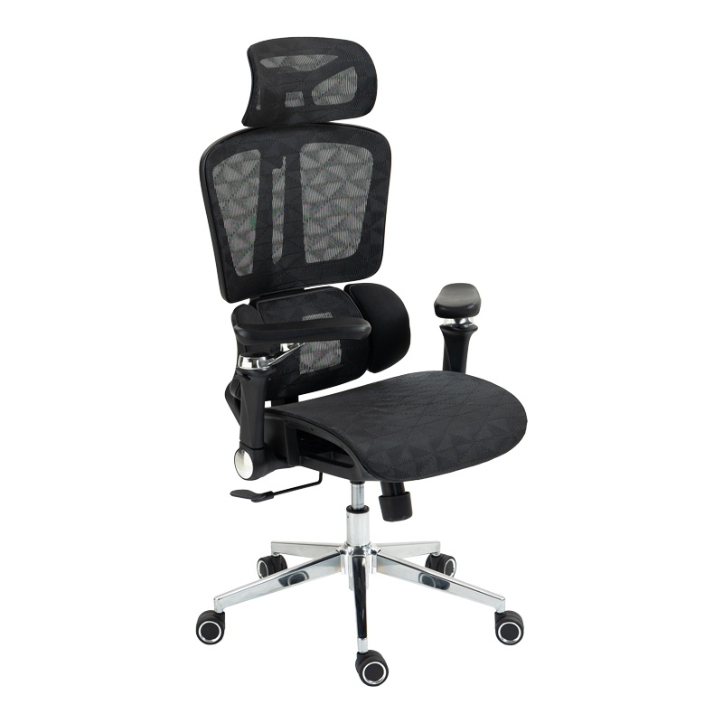 Karrige pune menaxheri Jeffer pakoworld rrjetë në ngjyrë të zezë 67x62x115-125cm