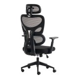 Karrige zyre menaxheri Cadrey pakoworld me rrjetë të zezë 67x64x120-128cm