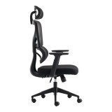 Karrige zyre menaxheri Cadrey pakoworld me rrjetë të zezë 67x64x120-128cm