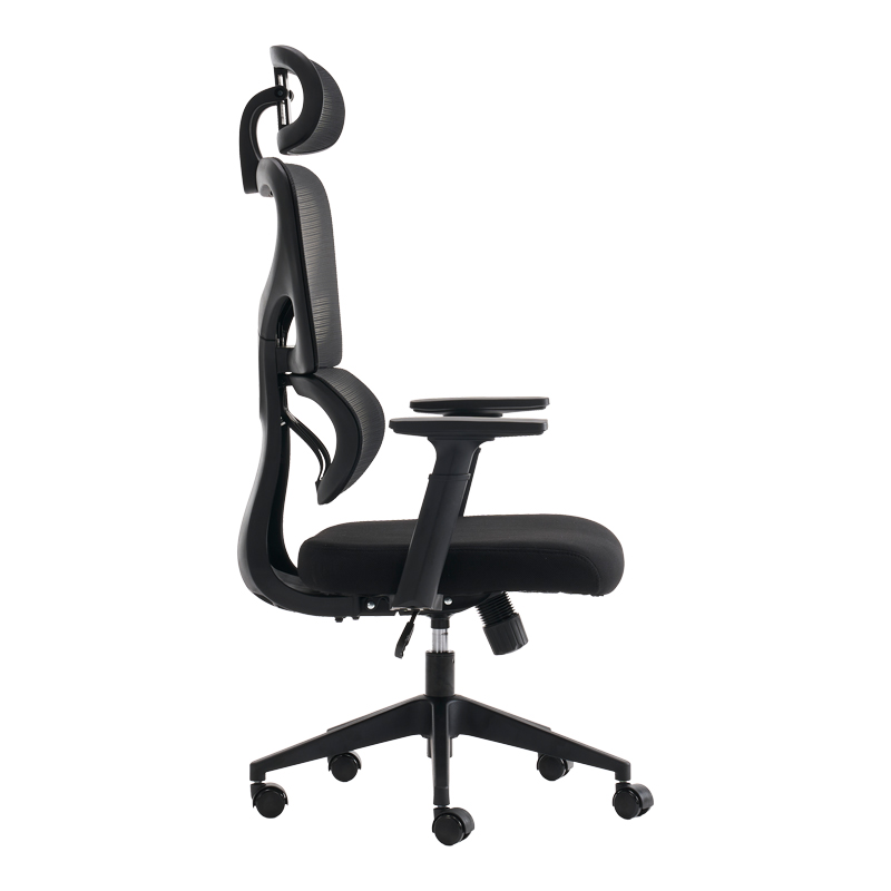 Karrige zyre menaxheri Cadrey pakoworld me rrjetë të zezë 67x64x120-128cm