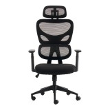 Karrige zyre menaxheri Cadrey pakoworld me rrjetë të zezë 67x64x120-128cm