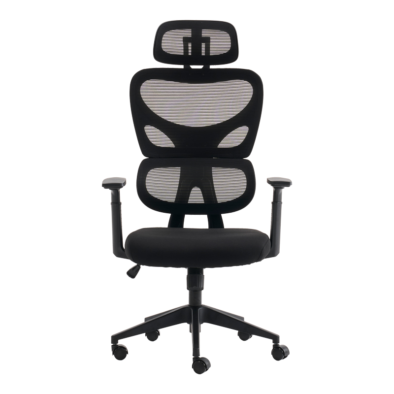 Karrige zyre menaxheri Cadrey pakoworld me rrjetë të zezë 67x64x120-128cm