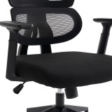 Karrige zyre menaxheri Cadrey pakoworld me rrjetë të zezë 67x64x120-128cm