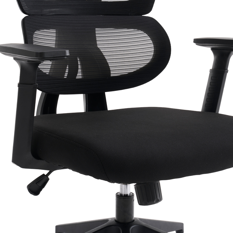 Karrige zyre menaxheri Cadrey pakoworld me rrjetë të zezë 67x64x120-128cm