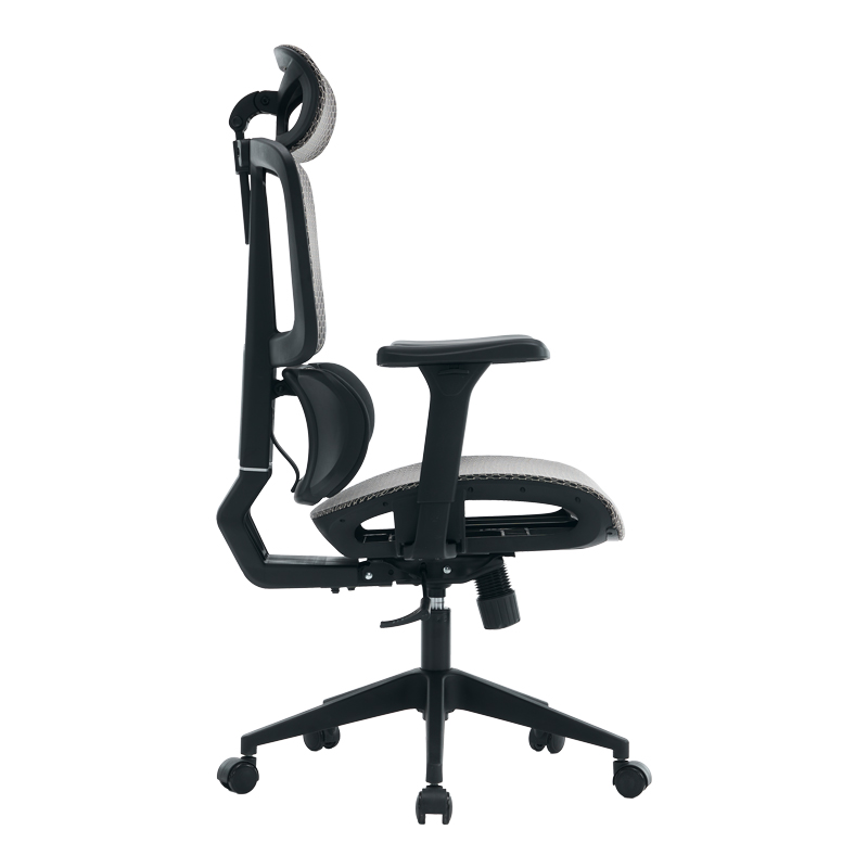 Karrige zyre ErgoFlow pakoworld e zezë-gri 73x64x112-135cm