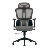 Karrige zyre ErgoFlow pakoworld e zezë-gri 73x64x112-135cm