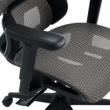 Karrige zyre ErgoFlow pakoworld e zezë-gri 73x64x112-135cm