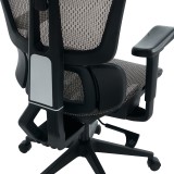 Karrige zyre ErgoFlow pakoworld e zezë-gri 73x64x112-135cm
