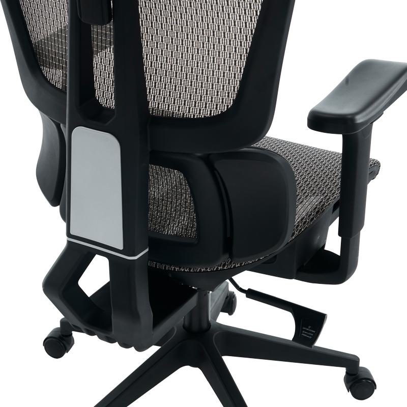 Karrige zyre ErgoFlow pakoworld e zezë-gri 73x64x112-135cm