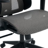 Karrige zyre ErgoFlow pakoworld e zezë-gri 73x64x112-135cm