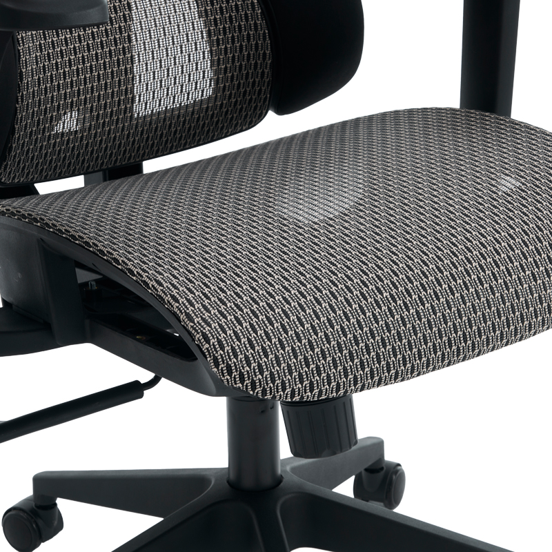 Karrige zyre ErgoFlow pakoworld e zezë-gri 73x64x112-135cm