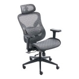 Karrige zyre Mesgo pakoworld e zezë-gri 68x67-72x110-136cm