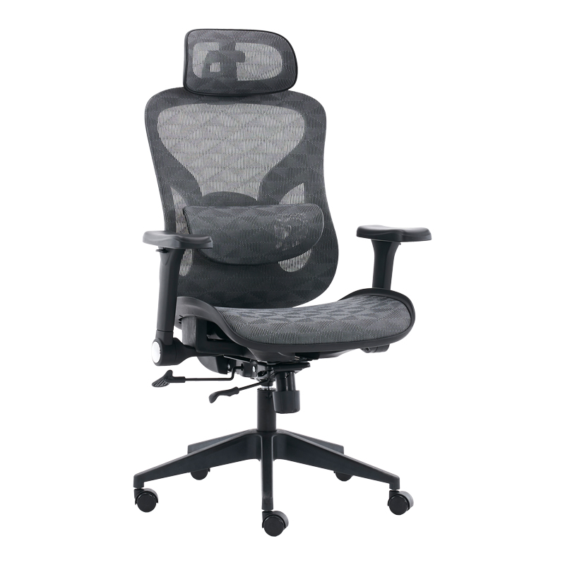 Karrige zyre Mesgo pakoworld e zezë-gri 68x67-72x110-136cm