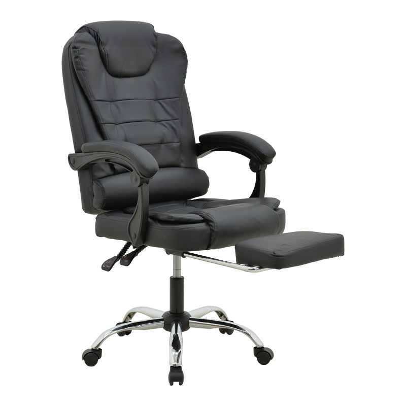 Karrige zyre drejtori me mbështetëse këmbësh dhe mekanizëm masazhi Volter pakoworld pu e zezë 62x70x110cm