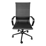 Karrige zyre menaxheri Valter pakoworld PU e zezë 55.5x58x108cm