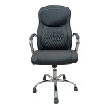 Karrige zyre drejtori Quilted pakoworld pu e zezë 62x70x116cm
