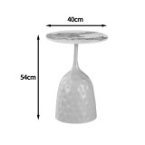 Tavolinë anësore Amphora pakoworld kapuçino metal-mermer-travertin D40x60cm