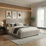 Krevat dopio Zilin pakoworld pëlhurë gri-bezhë me hapësirë magazinimi 160x200cm