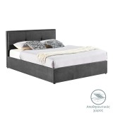 Sonnie pakoworld krevat dopio me hapësirë magazinimi pëlhurë qymyrguri 150x200cm