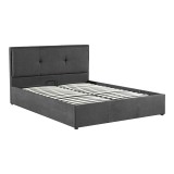 Sonnie pakoworld krevat dopio me hapësirë magazinimi pëlhurë qymyrguri 150x200cm