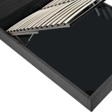 Sonnie pakoworld krevat dopio me hapësirë magazinimi pëlhurë qymyrguri 150x200cm