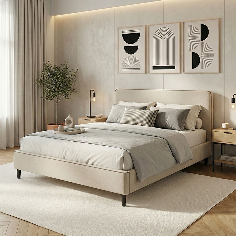 Krevat dopio Bedkapakoworld pëlhurë gri me hapësirë magazinimi 160x200cm