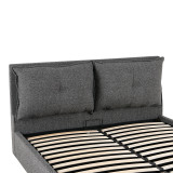 Krevat dopio Dorma pakoworld me hapësirë magazinimi, pëlhurë antracit 160x200cm