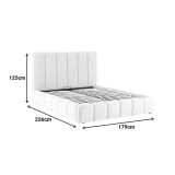 Krevat dopio Ferena pakoworld pëlhurë ekru me hapësirë magazinimi 160x200cm