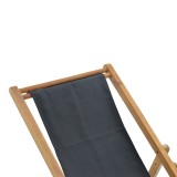 Chaise longue Xurian pakoworld dru akacie natyral-pëlhurë pvc e zezë