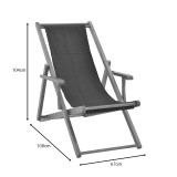 Chaise longue Xurian pakoworld dru akacie natyral-pëlhurë pvc e zezë
