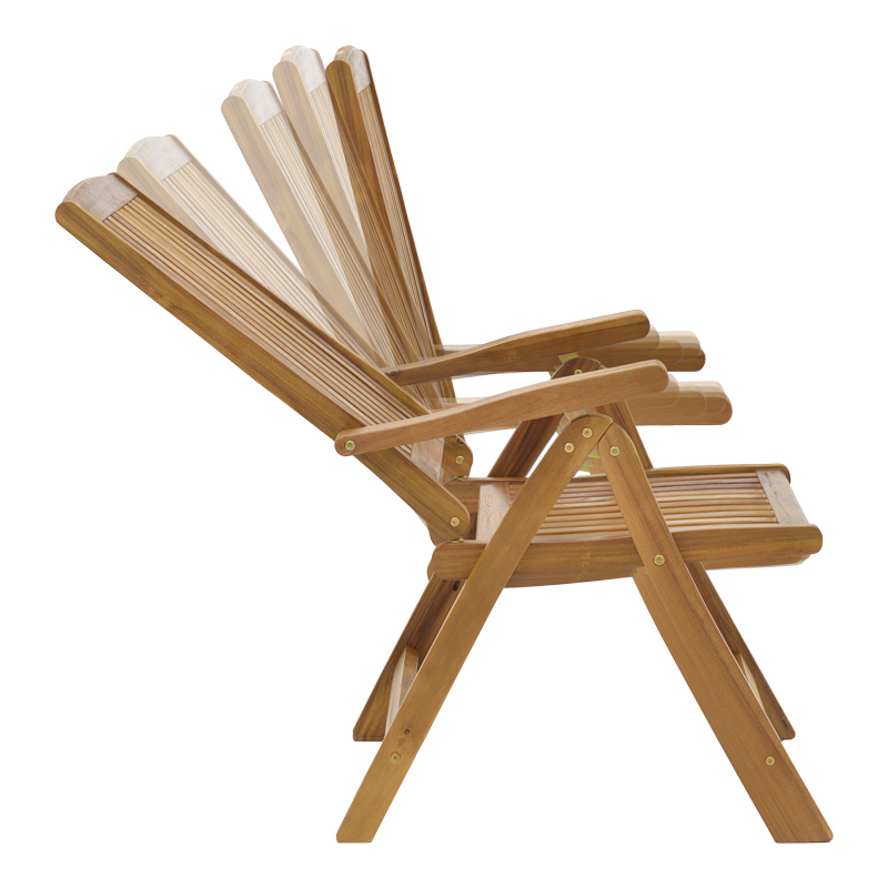 Set tavoline ngrënieje Zerco-Sopho pakoworld prej 7 copash dru masiv akacie natyral 200/150x100x75cm