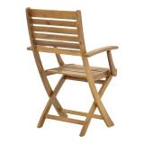 Set tavoline ngrënieje Gorpo-Falov pakoworld me 5 copë dru masiv akacie natyral 130x80x72cm