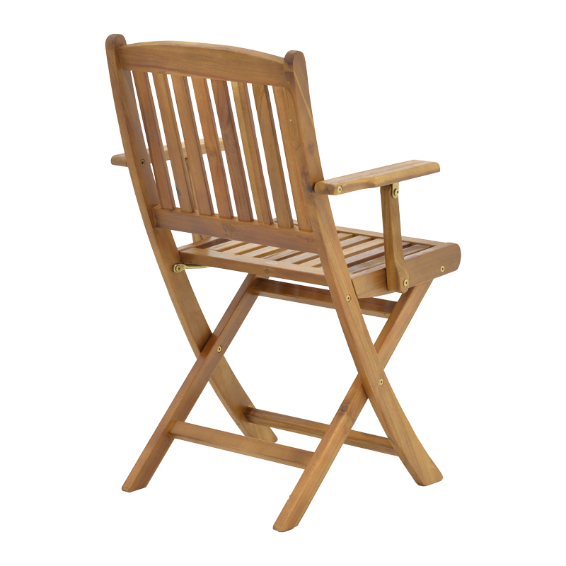 Tavolinë ngrënieje Recofly-Jaybo pakoworld set prej 5 druri akacieje të ngurtë natyral të palosshëm 100x65x72cm
