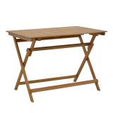 Set tavoline ngrënieje Fatel-Jaybo pakoworld prej 5 copësh palosëse dru akacieje masiv natyral 100x65x72cm