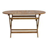 Dhomë ngrënieje Bistrual-Falov pakoworld set prej 7 druri akacieje të ngurtë natyral të palosshëm 130x80x72cm
